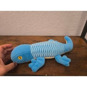 Blue Plush Lizard Stuffed plush Kids  Decor , Soft 12 In. has squeeker in middle